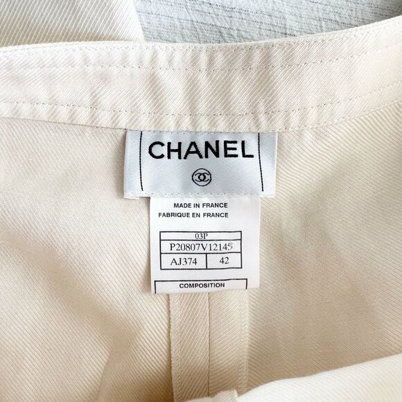 CHANEL Vintage Linen Wool Silk Pleated Trouser Pants - Picture 5 of 16